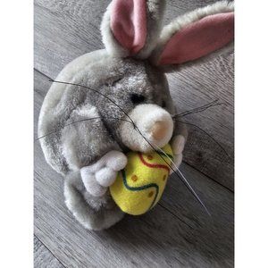 Vintage Four Star International Bunny Rabbit Plush Stuffed Animal Easter W Egg